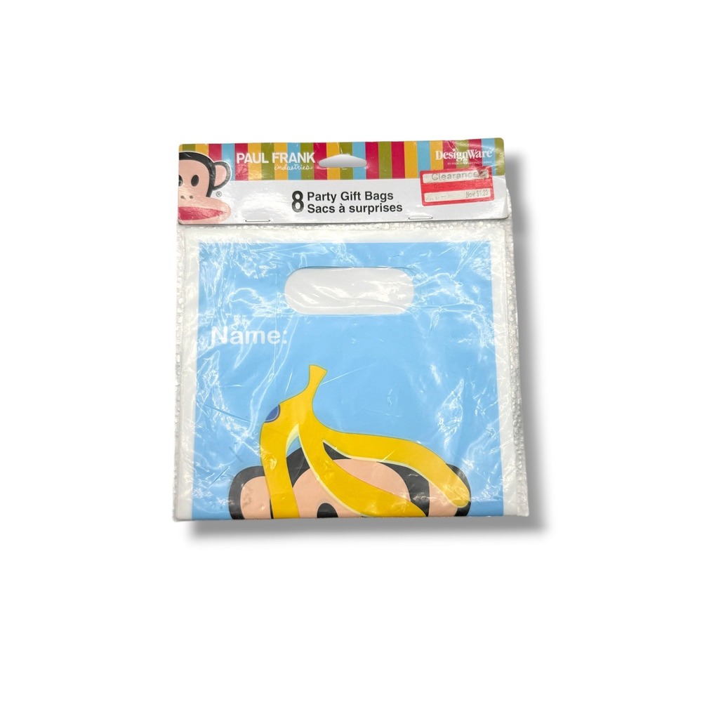 Paul Frank‎ Julius Monkey Party Gift Bags 8ct Y2K Vintage 2009 New